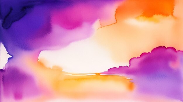 Abstract watercolor background captivating sunset sky
