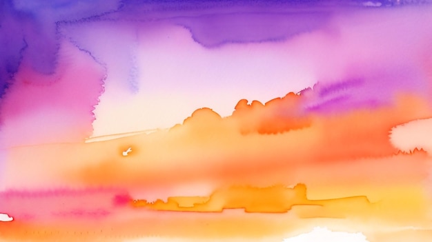 Foto sfondo acquerello astratto accattivante cielo al tramonto