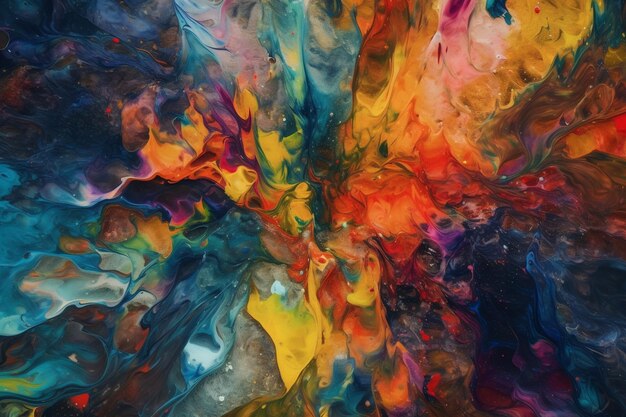 Abstract watercolor background Colorful splashes of paint Digital art painting