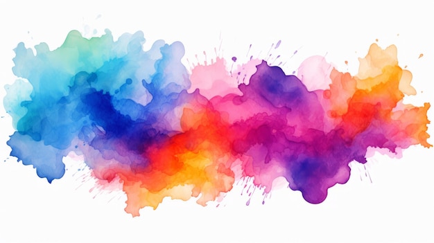 Abstract watercolor background Colorful vector illustration Digital art painting Generative AI