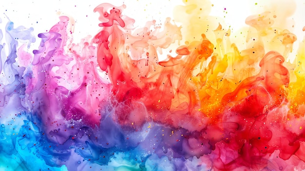 Photo abstract watercolor background colorful vibrant fluid liquid in motion