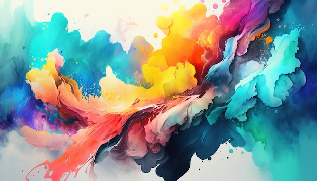 Abstract watercolor background Generative AI