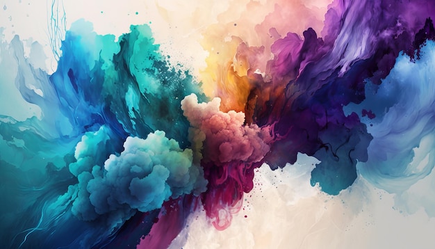 Abstract watercolor background Generative AI