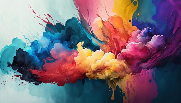 Abstract watercolor background Generative AI