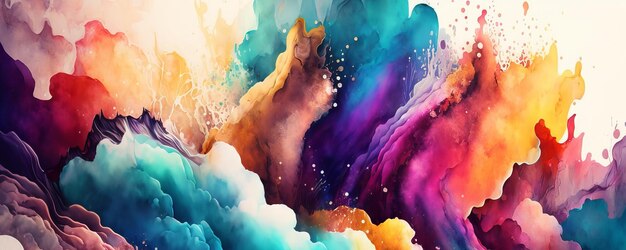 Abstract watercolor background Generative AI