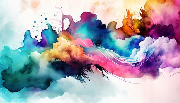 Abstract watercolor background Generative AI