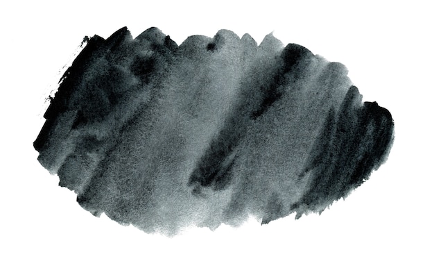 Абстрактный акварельный фон Ручной обращается черное акварельное пятно