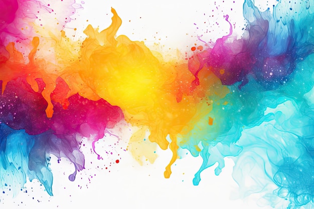 Abstract watercolor background with artistic splashes