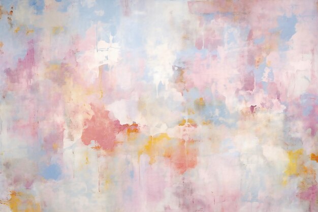 Abstract watercolor background with blue and pink stains on textured paper