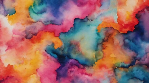 Abstract watercolor background with colorful pattern