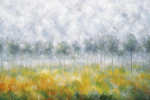 Photo abstract watercolor background with trees in the forest digital painting