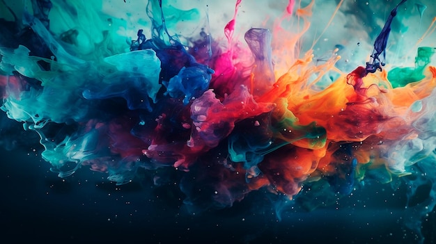 Abstract watercolor background with watercolor splashes Generative AI illustrator