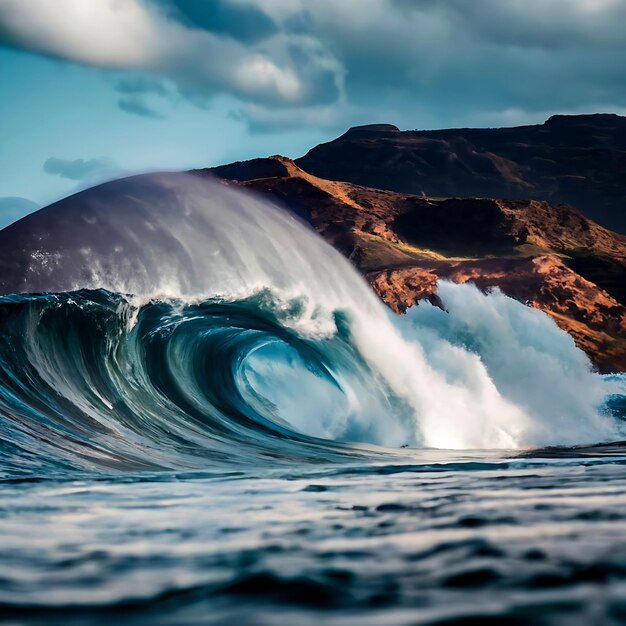 Foto acquerello astratto grande onda per le texture