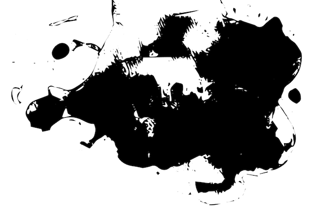 abstract watercolor black blob on white background stock photo