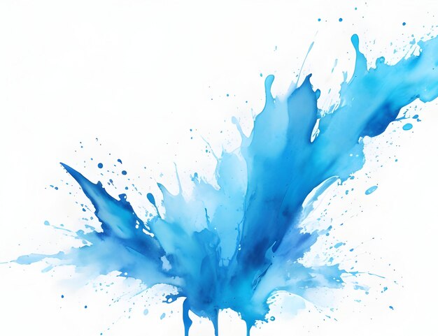 Photo abstract watercolor blue background texture paper