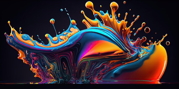 抽象的な水彩色の背景 ジェネレーティブ AI