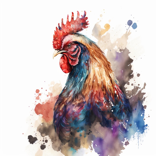 Abstract Watercolor Farm Animals