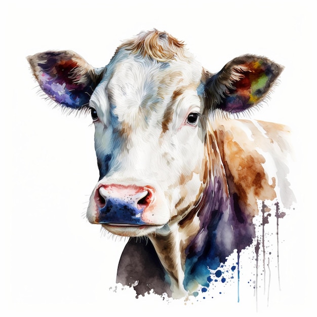 Abstract Watercolor Farm Animals