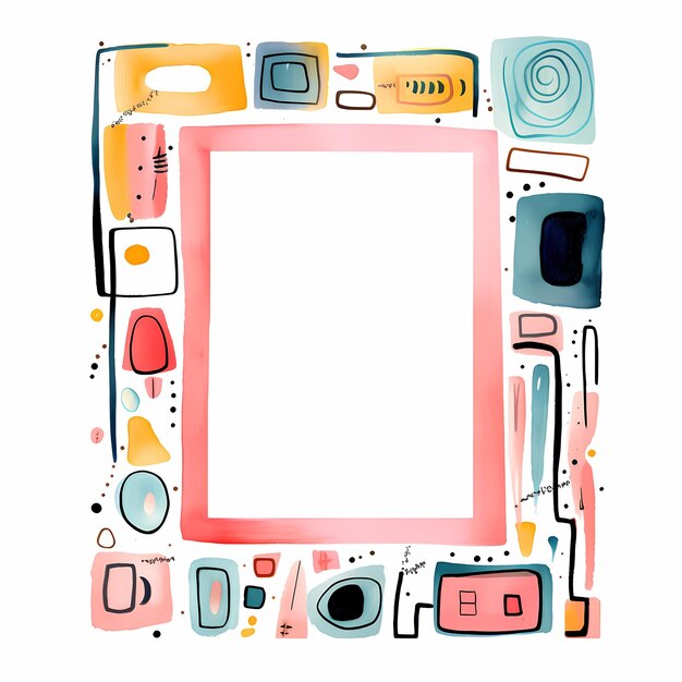 an abstract watercolor frame