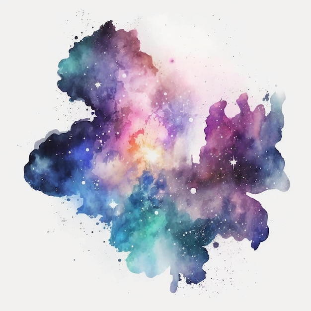 Abstract watercolor galaxy background