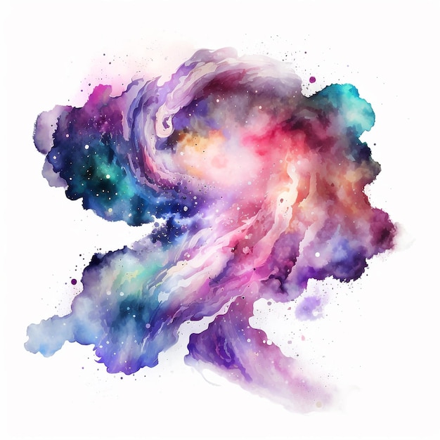 Abstract watercolor galaxy background