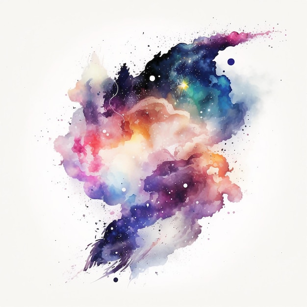 Abstract watercolor galaxy background