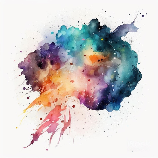 Abstract watercolor galaxy background