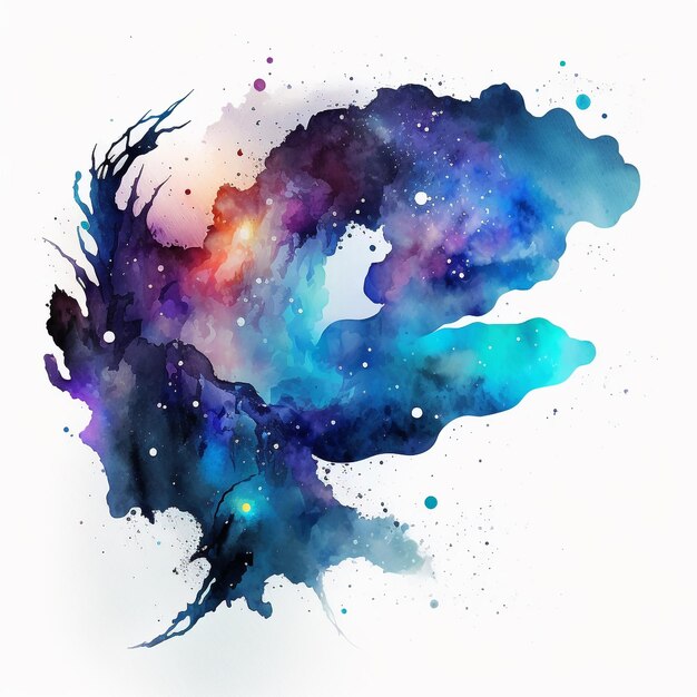 Abstract watercolor galaxy background