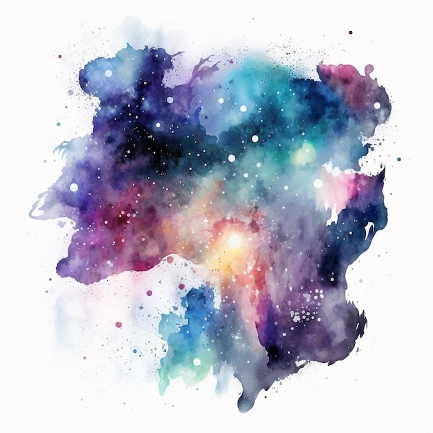 Abstract watercolor galaxy background