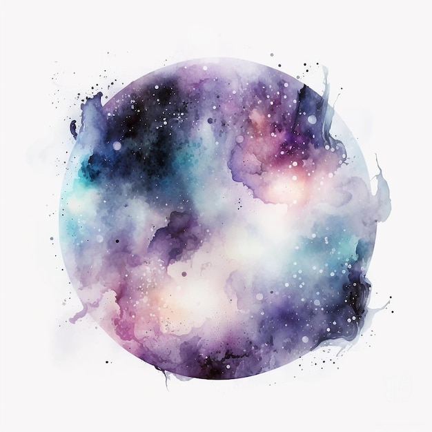 Abstract watercolor galaxy background