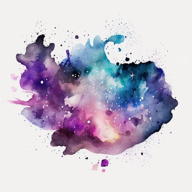 Abstract watercolor galaxy background