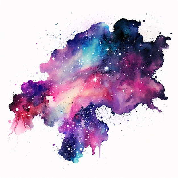 Photo abstract watercolor galaxy background