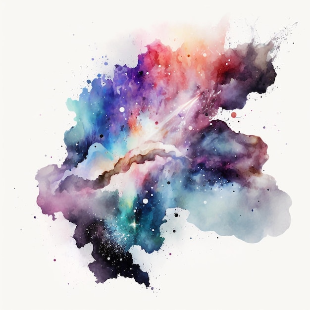 Abstract watercolor galaxy background