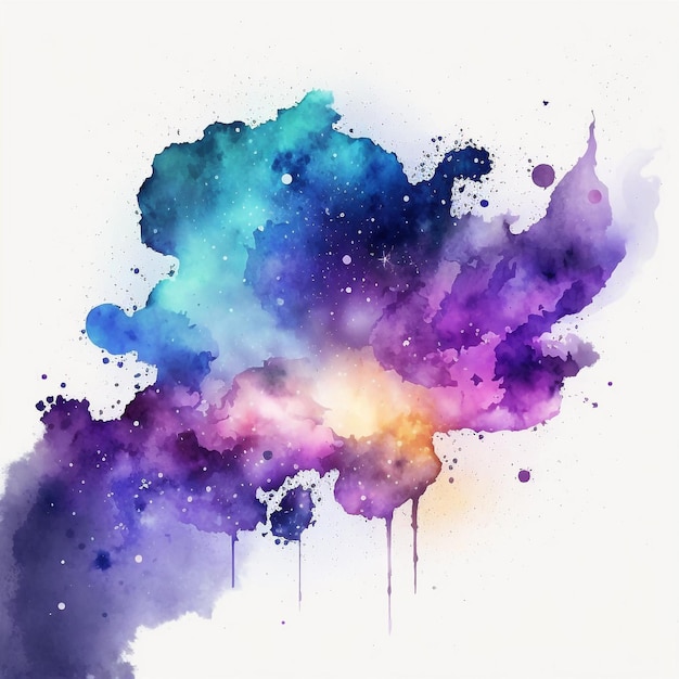 Abstract watercolor galaxy background