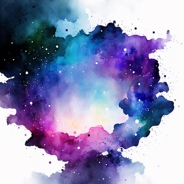 Abstract watercolor galaxy background