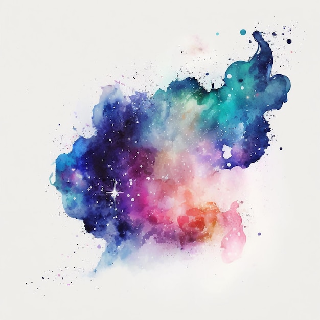 Abstract watercolor galaxy background