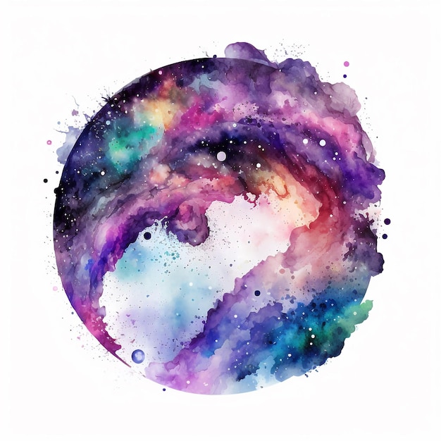 Photo abstract watercolor galaxy background