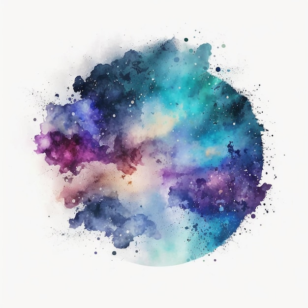 Abstract watercolor galaxy background