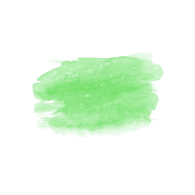 Abstract watercolor hand drawn stain. Watercolor design element. Watercolor green background.