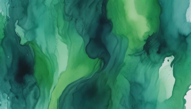 Photo abstract watercolor paint background by teal color blue and green with liquid fluid texture for background banner