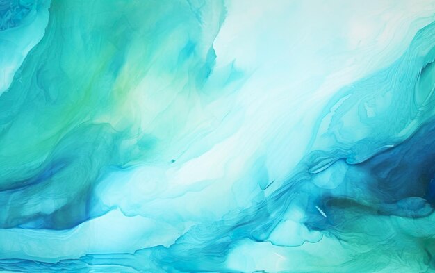 Abstract watercolor paint background by teal color