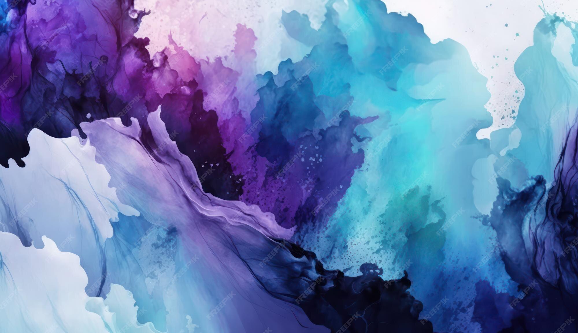 Premium AI Image Abstract watercolor paint background color purple