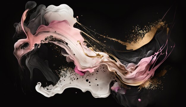 Abstract watercolor paint background color with liquid fluid texture for background