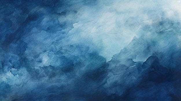 Abstract watercolor paint background dark blue color grunge texture for background Generative AI