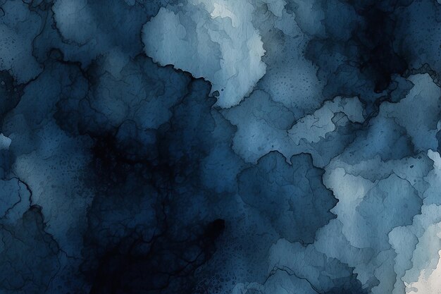 Фото Абстрактная акварельная краска фон темно-синий цвет гранж текстура интерьер обои фреска для стен интерьер комнаты гранж стиль