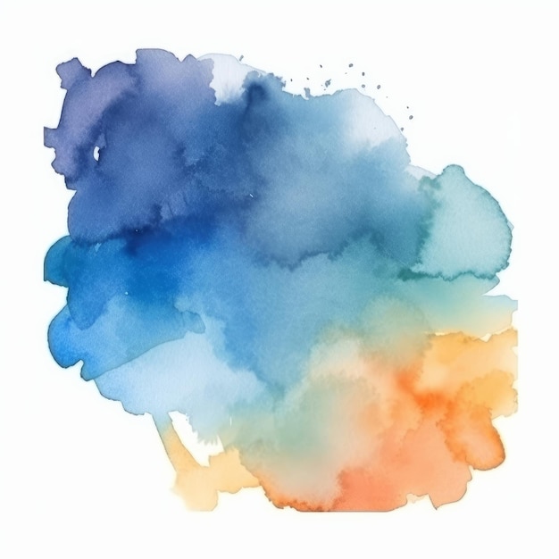 Abstract watercolor paint splash Illustration AI GenerativexA