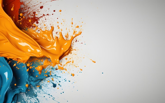 Abstract watercolor paint splashes background