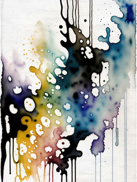 Abstract Watercolor Painting Artistic Background Reproduction Template Painted on Paper