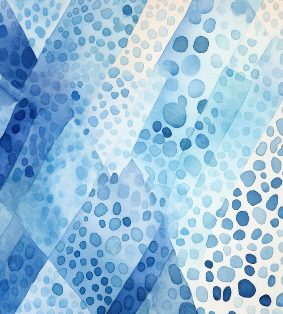 abstract watercolor painting in blue color theme