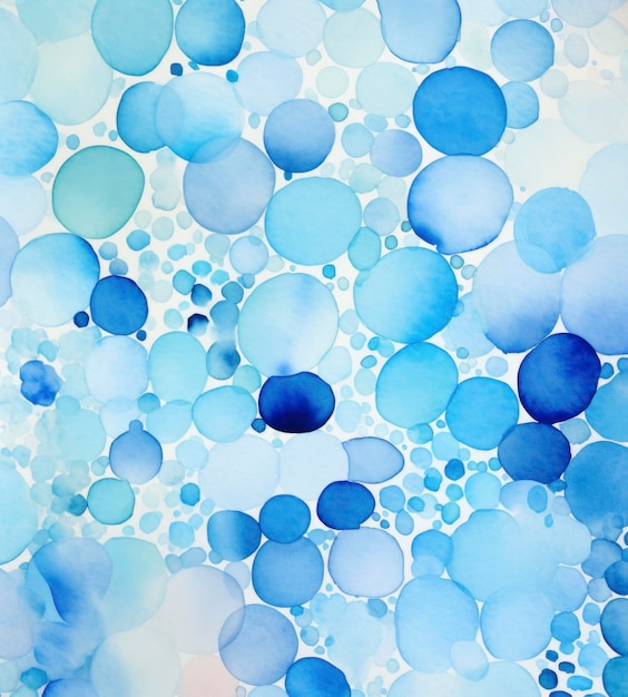 abstract watercolor painting in blue color theme